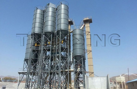 Fully automatic dry powder mortar production line