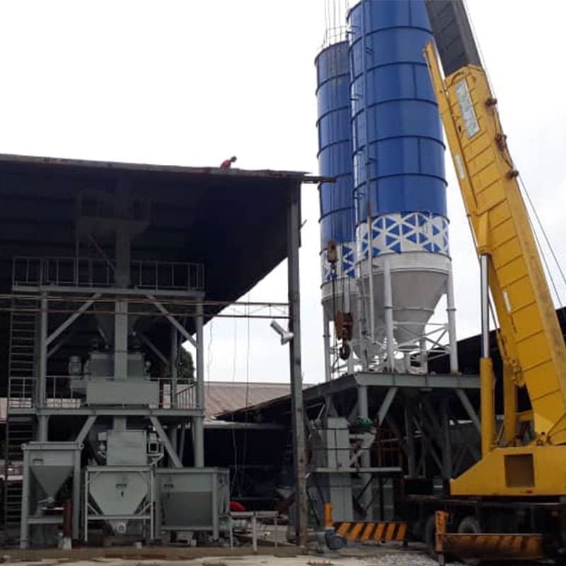 Dry-mix mortar production site in Malaysia