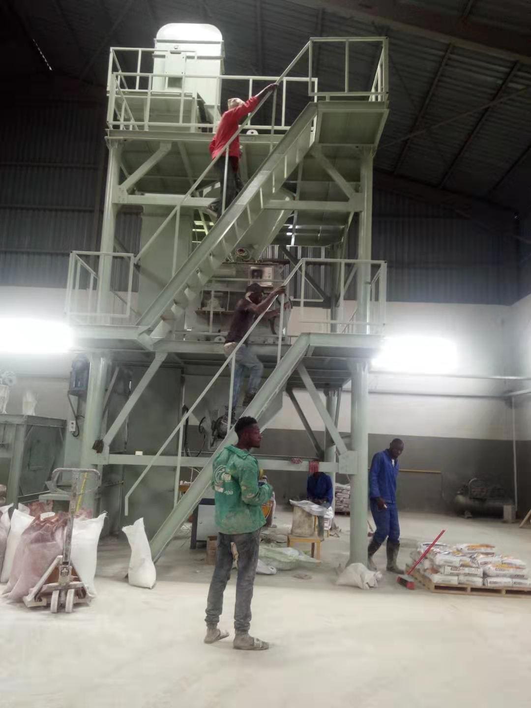 Dry-mixed mortar production line in Zambia